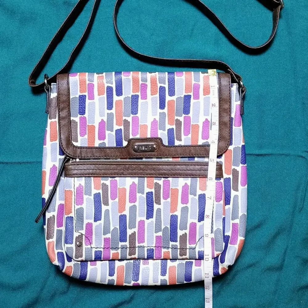 Relic Fossil Y2K Crossbody Bag - Multicolor Geo Pattern (EUC)